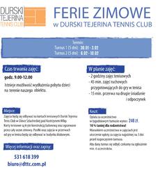 Zimowe Ferie z Tenisem